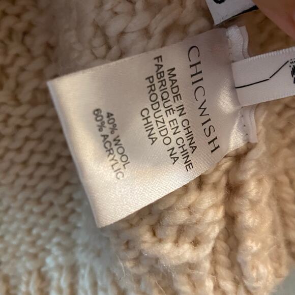 Toddler Girls Chickwish Knit your love chunky open cardigan size 2-3Y - Picture 4 of 6